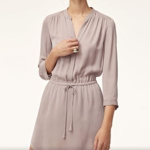 T. Babaton 100% Cream Silk Bennett Dress